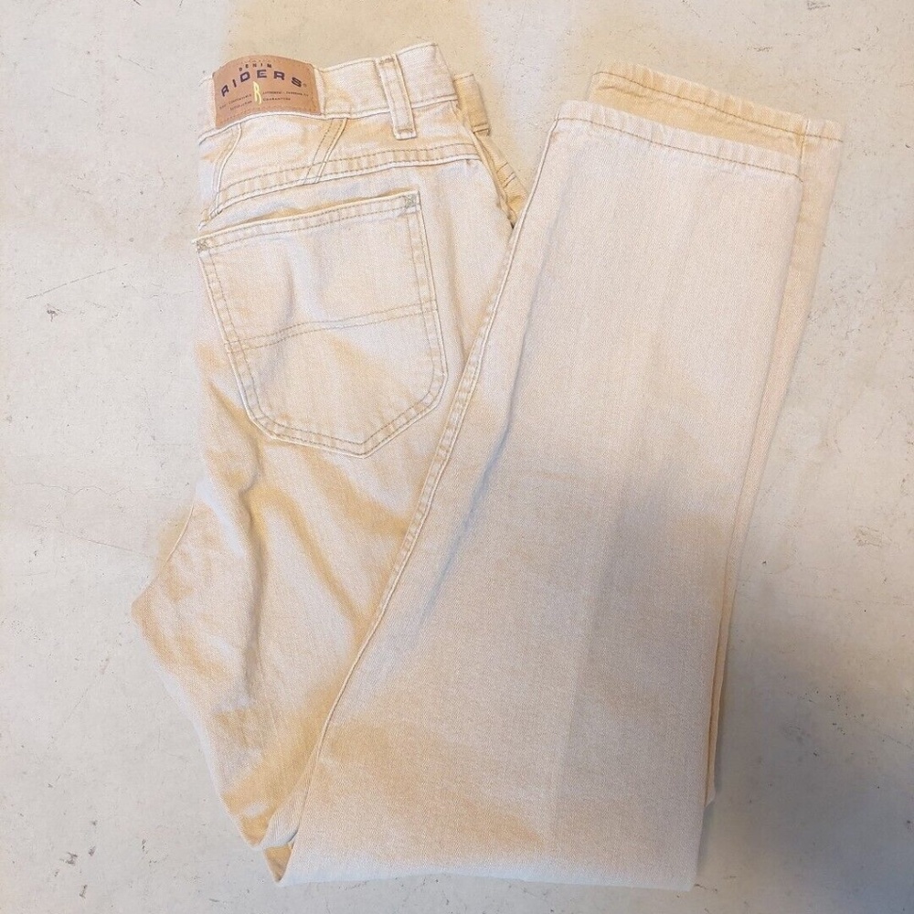 Denim Riders Women’s Jeans Beige Denim, 5 Pocket, Excellent Condition Sz 12M Vtg